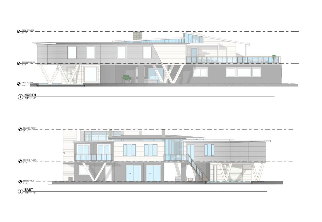 North and East elevations