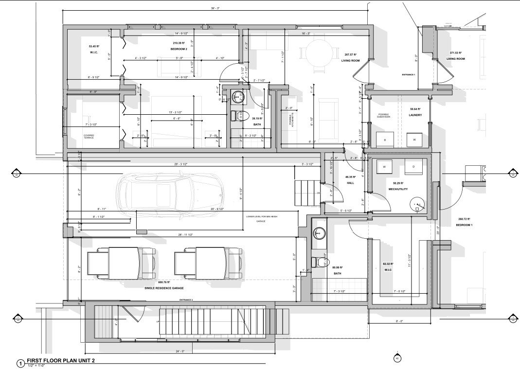 First floor plan unit 2